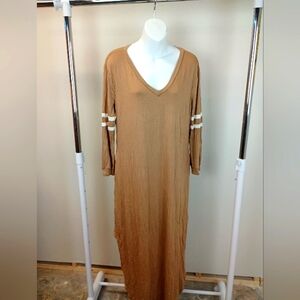 A jersey dress with side splits
